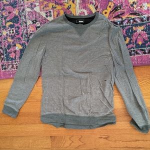 Sonoma Dark and Medium Gray Super Soft Henley Cotton Rayon Bleach Stained Dyed L